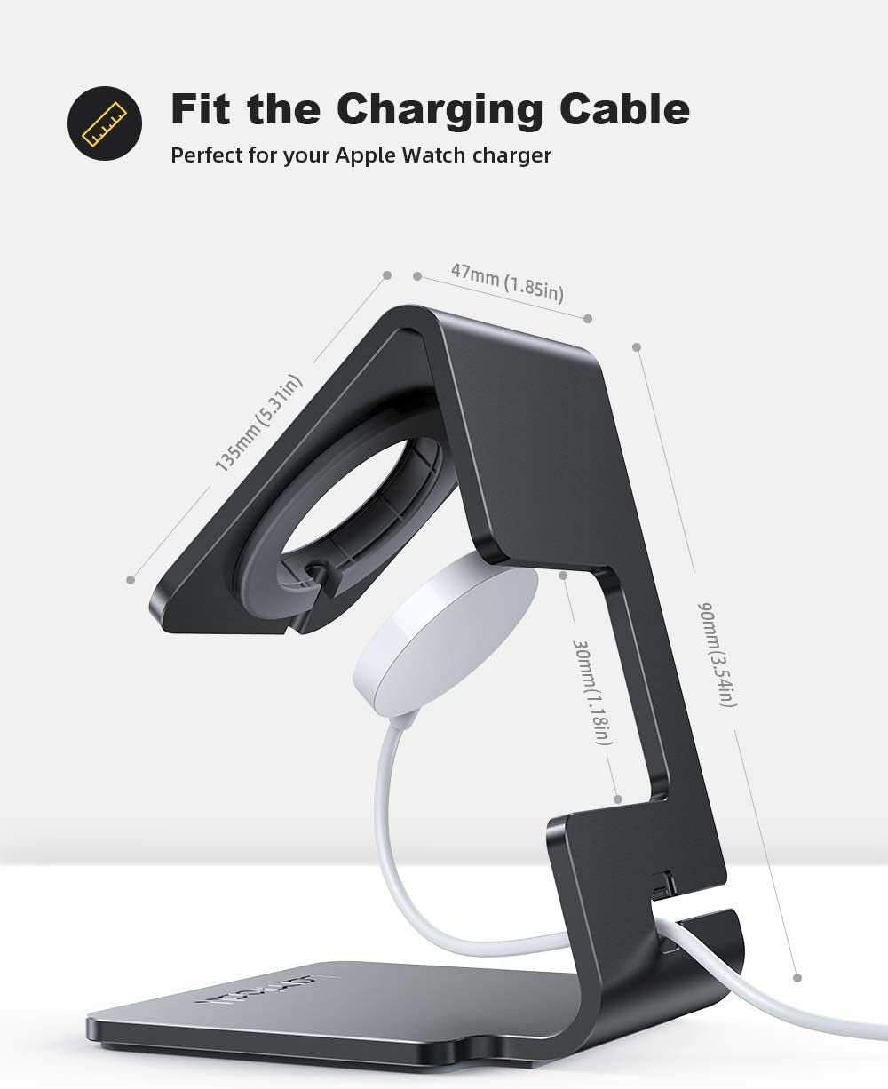 Watch Stand for Apple Watch Magnetic Fast Charger - Desk Charging Stand Holder Dock for Apple Iwatch Series SE3 SE2 Ultra 3, Series 11 10 9 8 7 6 5(49Mm 46Mm 45Mm 44Mm 42Mm 41Mm 40Mm 38Mm)