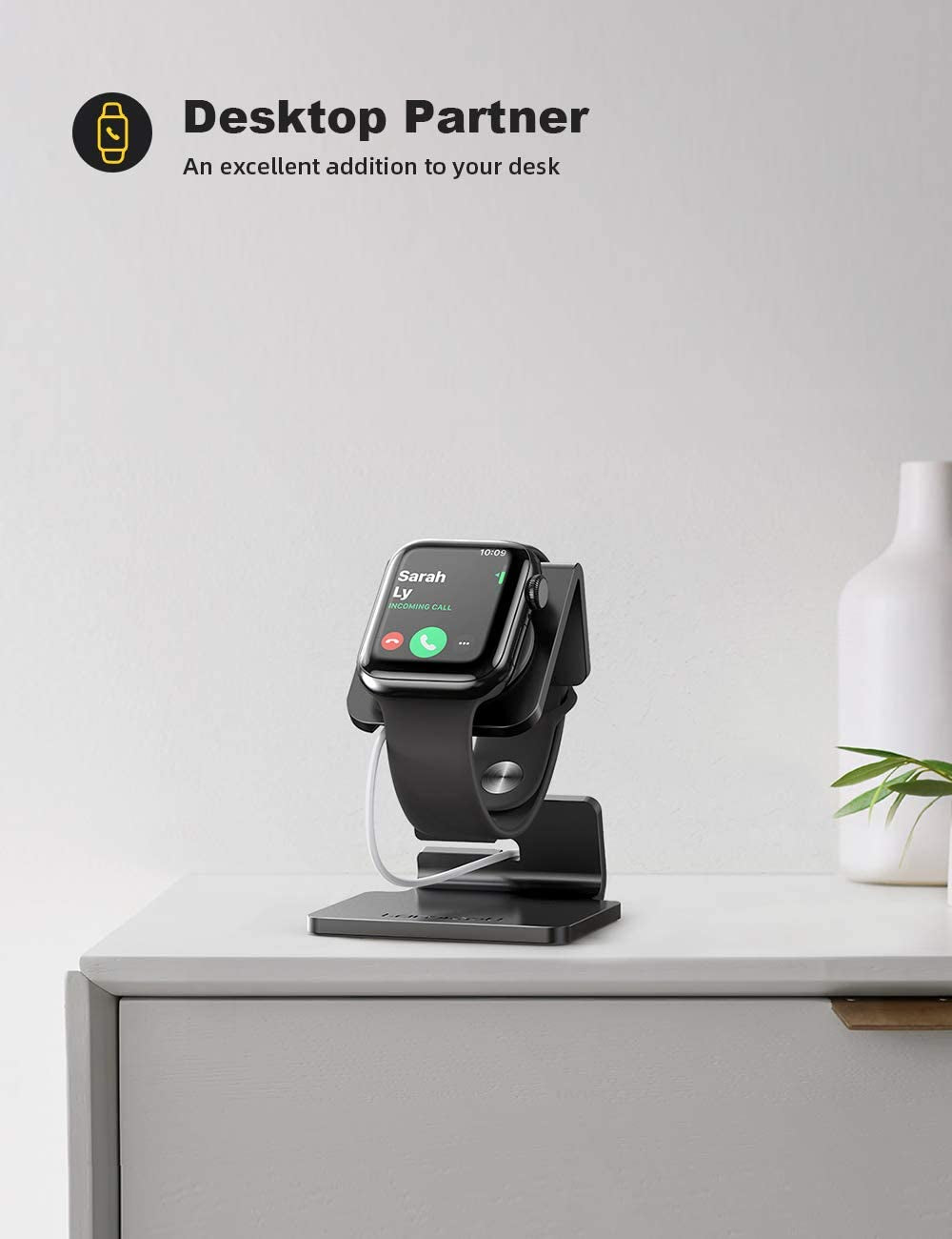 Watch Stand for Apple Watch Magnetic Fast Charger - Desk Charging Stand Holder Dock for Apple Iwatch Series SE3 SE2 Ultra 3, Series 11 10 9 8 7 6 5(49Mm 46Mm 45Mm 44Mm 42Mm 41Mm 40Mm 38Mm)
